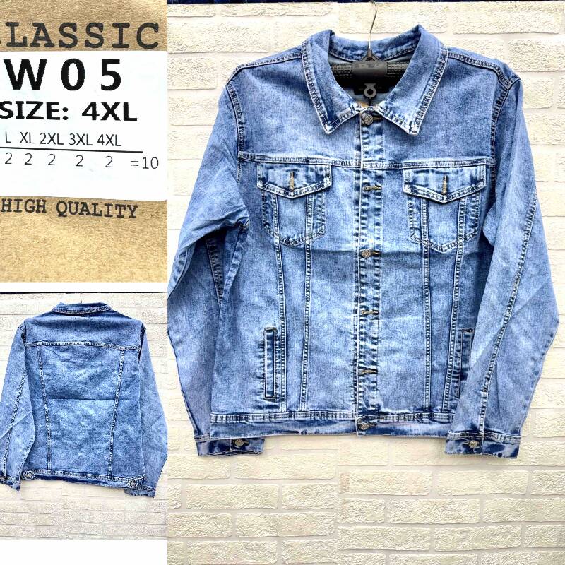 Kurtka jeansowa męska Roz L-4XL, 1 Kolor Paczka 10 szt